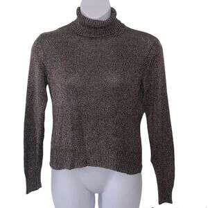 Corbin Collection 100% Silk Woven Turtleneck Sweater size Medium